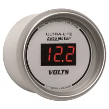 GAUGE; VOLTMETER; 2 1/16in.; 18V; DIGITAL; SILVER DIAL W/RED LED image 3