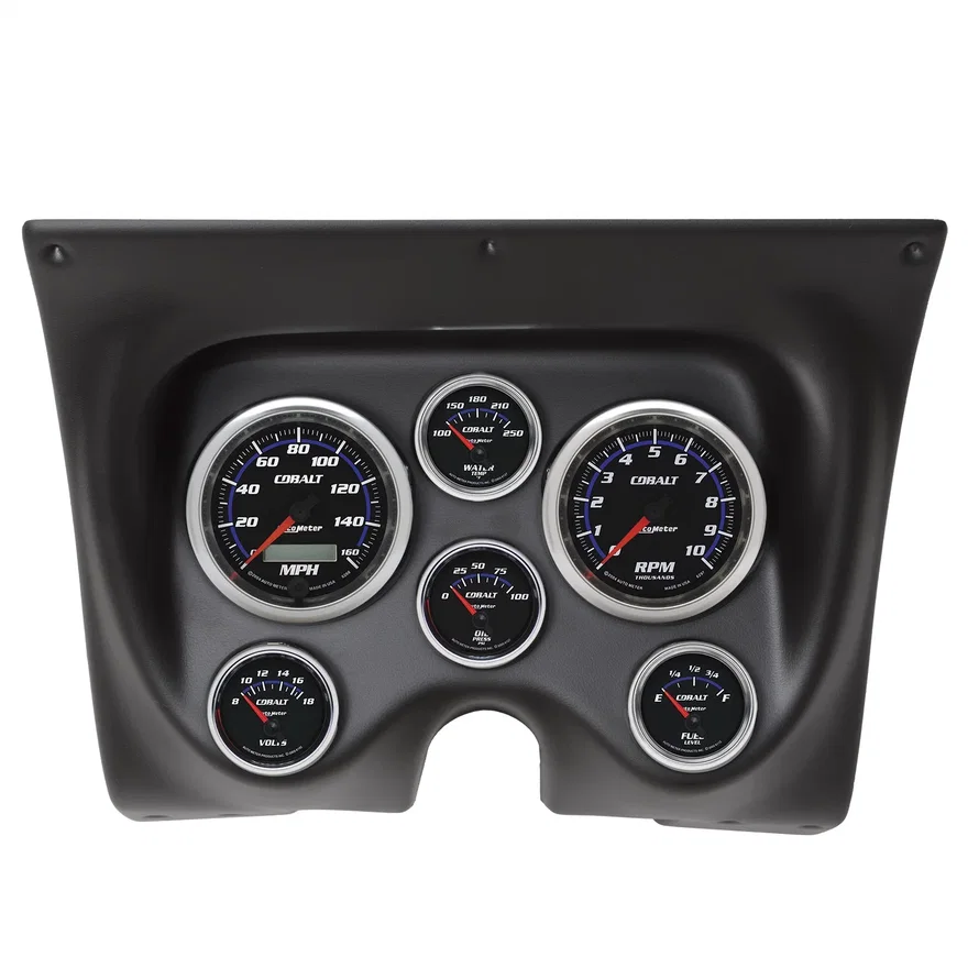DIRECT FIT DASH KIT; CAMARO/FIREBIRD 67-68; TACH/MPH/FUEL/OILP/WTMP/VOLT; COBALT