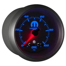 GAUGE; OIL PRESS; 2 5/8in.; 100PSI; STEPPER MOTOR W/PEAK/WARN; WHITE; MOPAR image 6