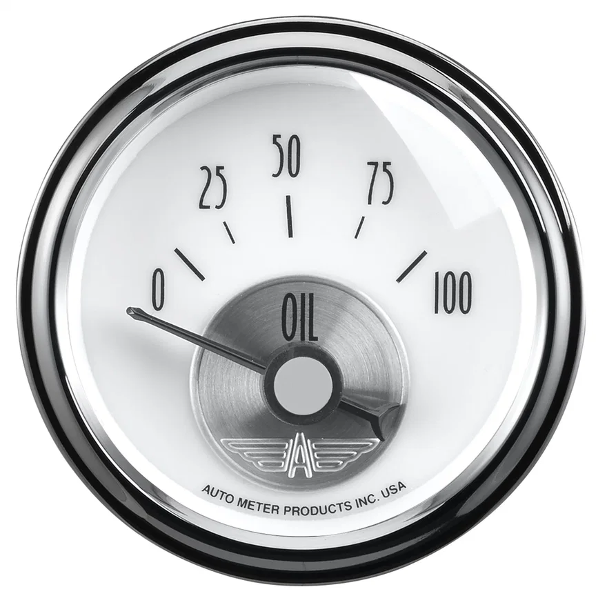 GAUGE; OIL PRESS; 2 1/16in.; 100PSI; ELEC; PRESTIGE PEARL