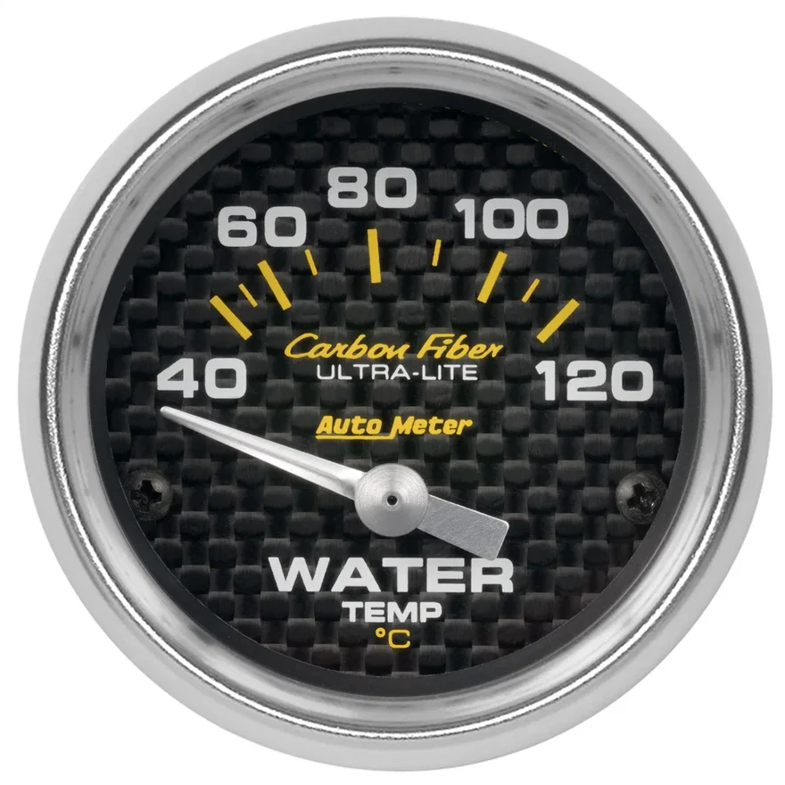 GAUGE; WATER TEMP; 2 1/16in.; 40-120deg.C; ELECTRIC; CARBON FIBER