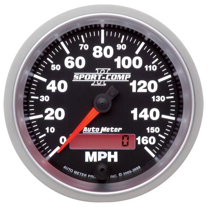 GAUGE; SPEEDOMETER; 3 3/8in.; 160MPH; ELEC. PROGRAMMABLE; SPORT-COMP II
