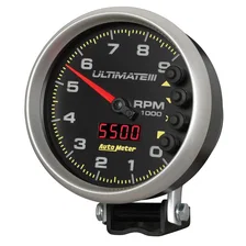 GAUGE; TACH; 5in.; 9K RPM; PEDESTAL; DATALOGGING; ULTIMATE III PLAYBACK; BLACK image 2