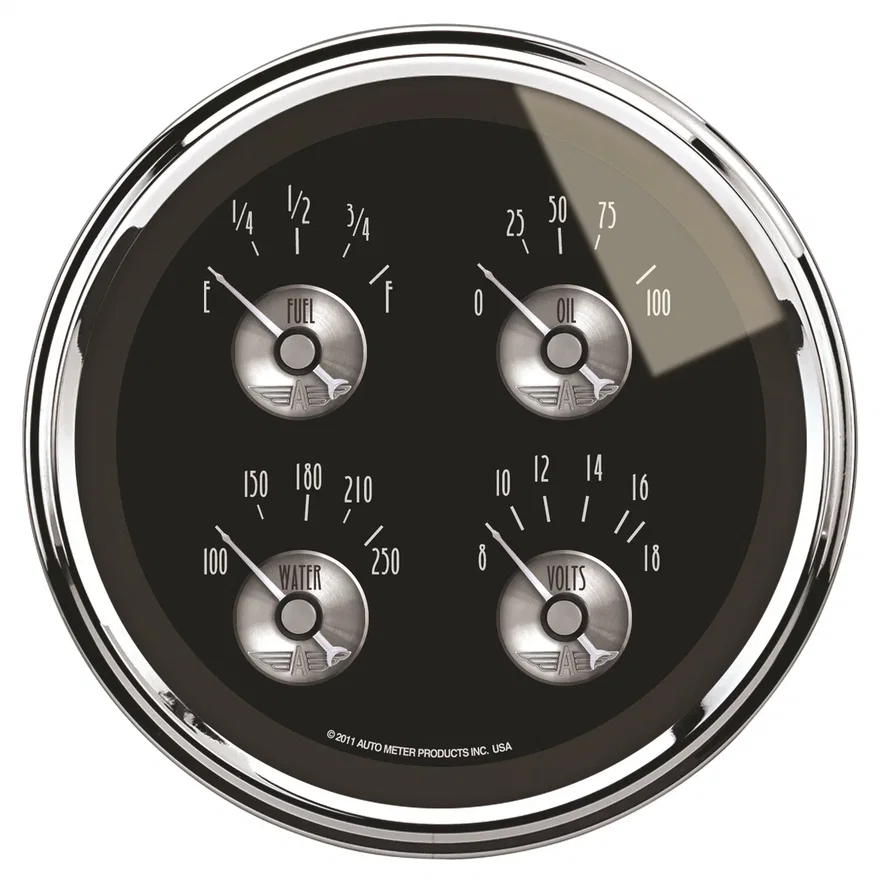 GAUGE; QUAD; 5in.; 0OE TO 90OF; ELEC; PRESTIGE BLK. DIAMOND