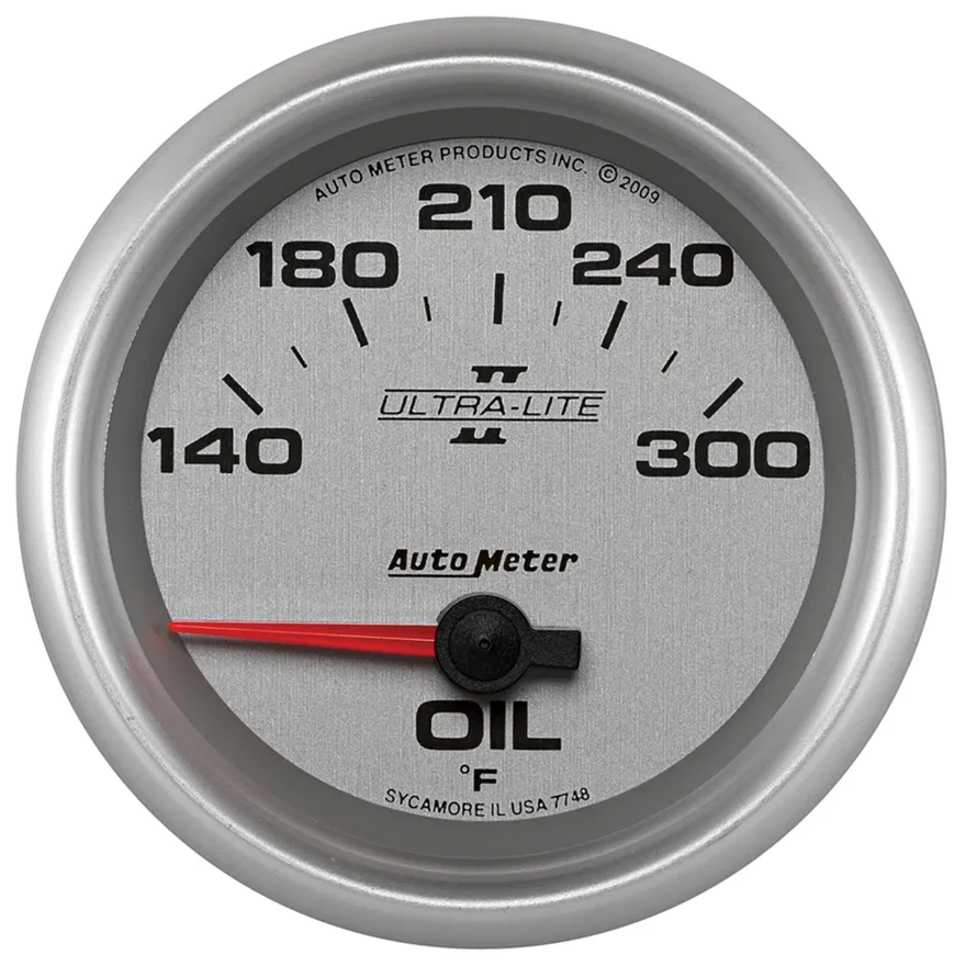 GAUGE; OIL TEMP; 2 5/8in.; 140-300deg.F; ELECTRIC; ULTRA-LITE II