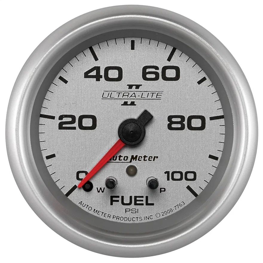 GAUGE; FUEL PRESS; 2 5/8in.; 100PSI; STEPPER MOTOR W/PEAK/WARN; ULTRA-LITE II