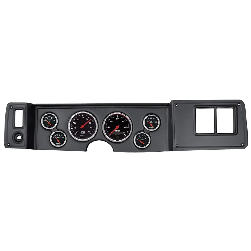 DIRECT FIT DASH KIT; CAMARO 79-81; TACH/MPH/FUEL/OILP/WTMP/VOLT; DESIGNER BLACK