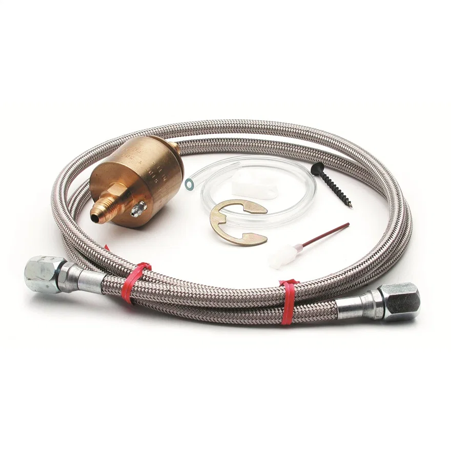 FUELP ISOLATOR KIT; FOR 100PSI GA; BRASS; INCL. 4FT. #4 BRAIDED STAINLESS LINE