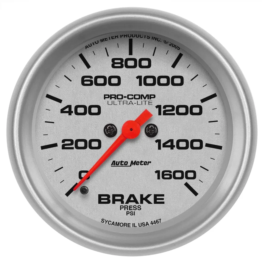 GAUGE; BRAKE PRESS; 2 5/8in.; 1600PSI; DIGITAL STEPPER MOTOR; ULTRA-LITE