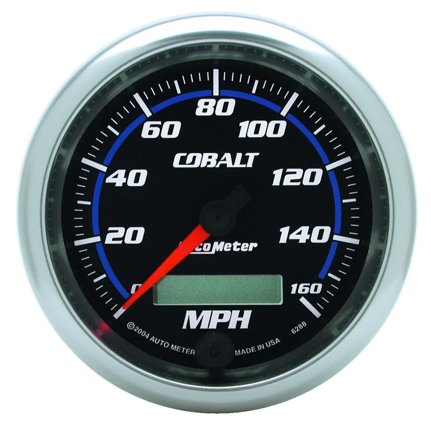 GAUGE; SPEEDOMETER; 3 3/8in.; 160MPH; ELEC. PROGRAMMABLE; COBALT