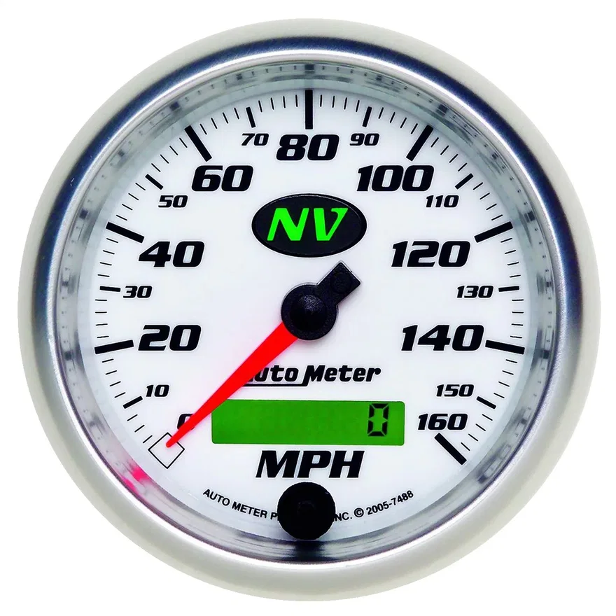 GAUGE; SPEEDOMETER; 3 3/8in.; 160MPH; ELEC. PROGRAMMABLE; NV