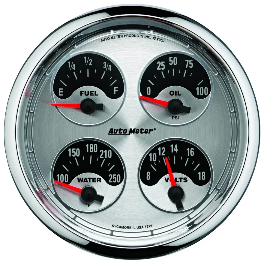 GAUGE; QUAD; 5in.; 0OE TO 90OF; ELEC; AMERICAN MUSCLE
