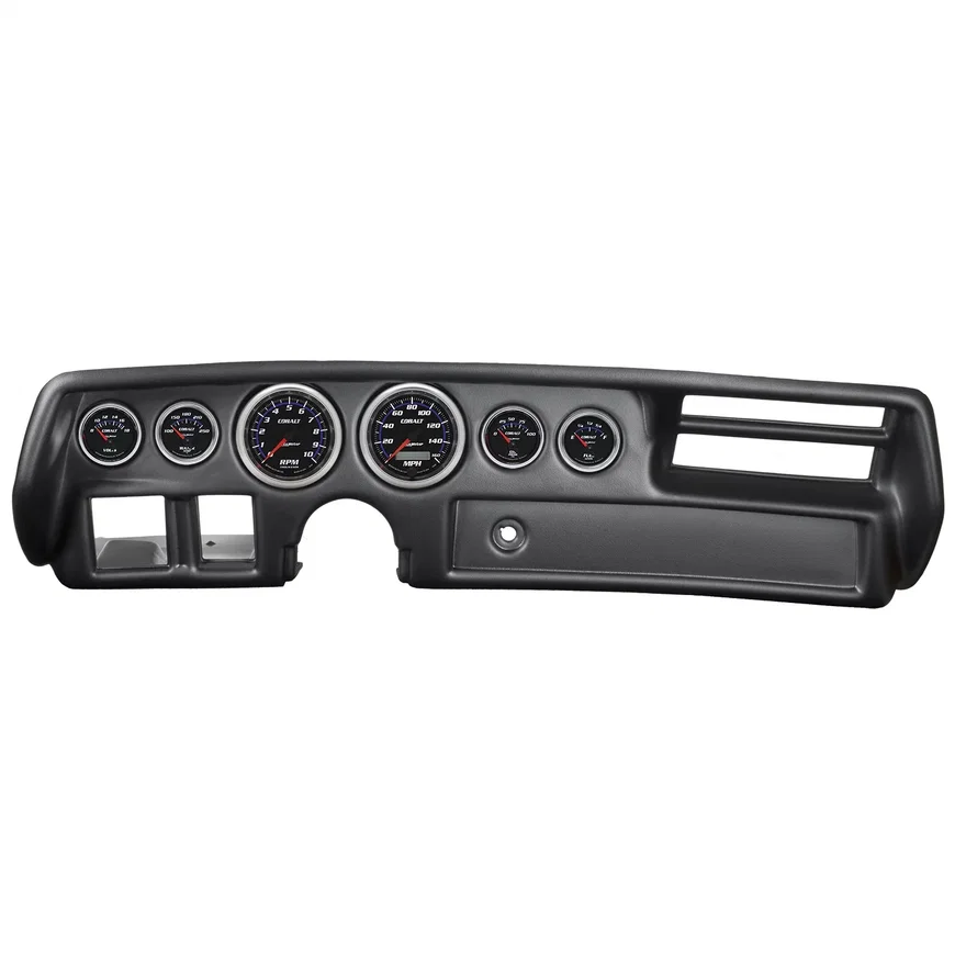 DIRECT FIT DASH KIT; CHEVELLESS/ELCAMINO/MONTE 70-72; RPM/MPH/FUEL/OILP/WTMP/BAT for Chevrolet