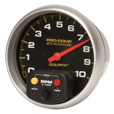 GAUGE; TACHOMETER; 5in.; 10K RPM; IN-DASH W/PEAK MEMORY; PRO-COMP image 2