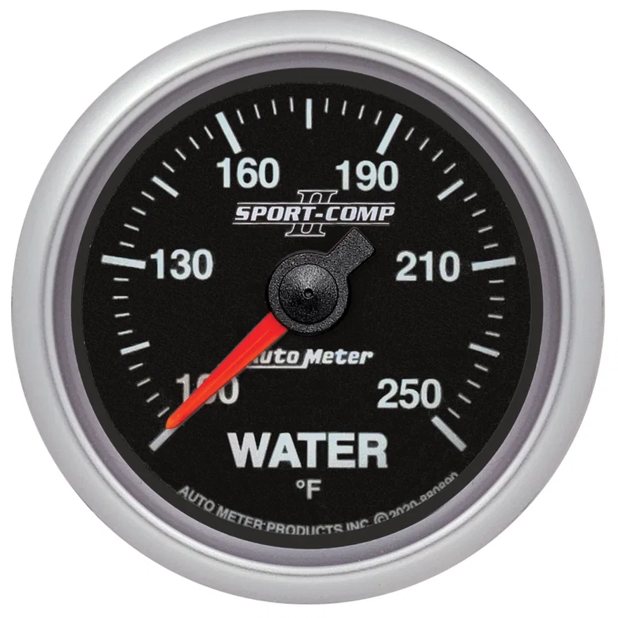 GAUGE; WATER TEMP; 2 1/16in.; 100-250deg.F; SPN 110; SPORT-COMP II