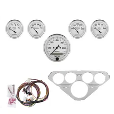 DIRECT FIT DASH KIT; CHEVY TRUCK 55-59; MPH/FUEL/OILP/WTMP/BAT; OTW image 1