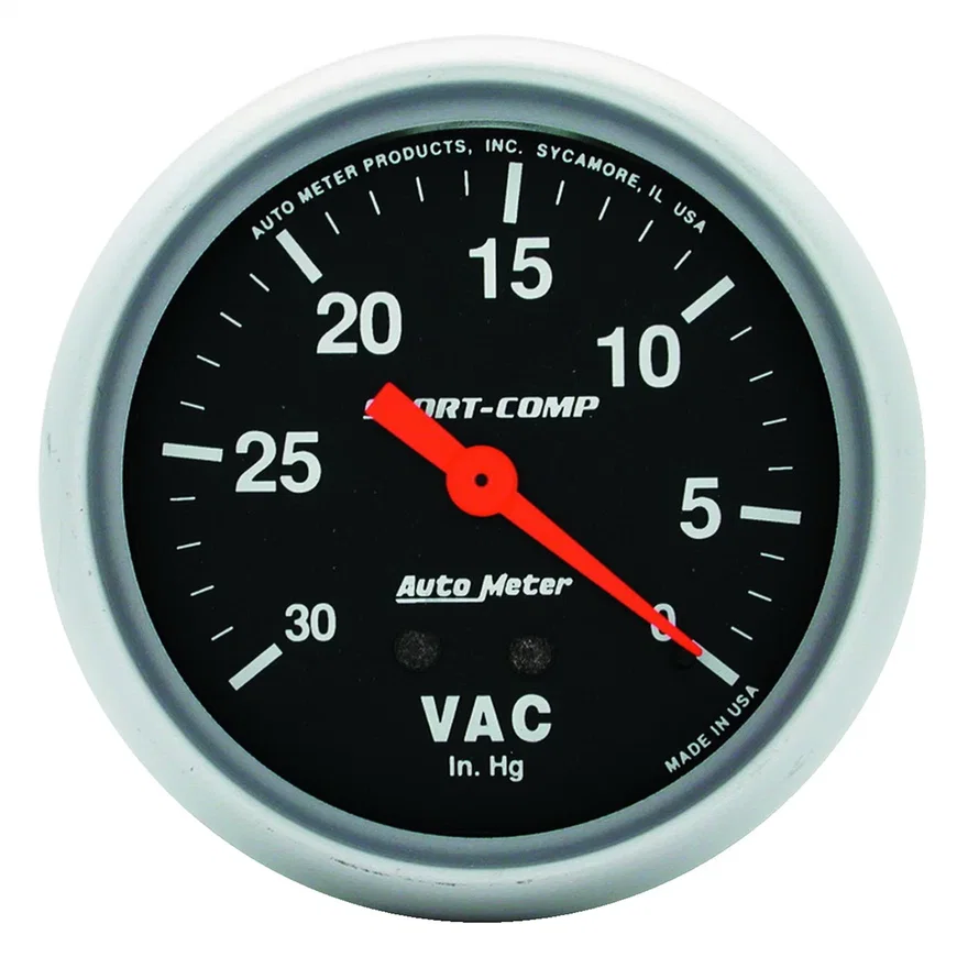 GAUGE; VACUUM; 2 5/8in.; 30INHG; MECHANICAL; SPORT-COMP