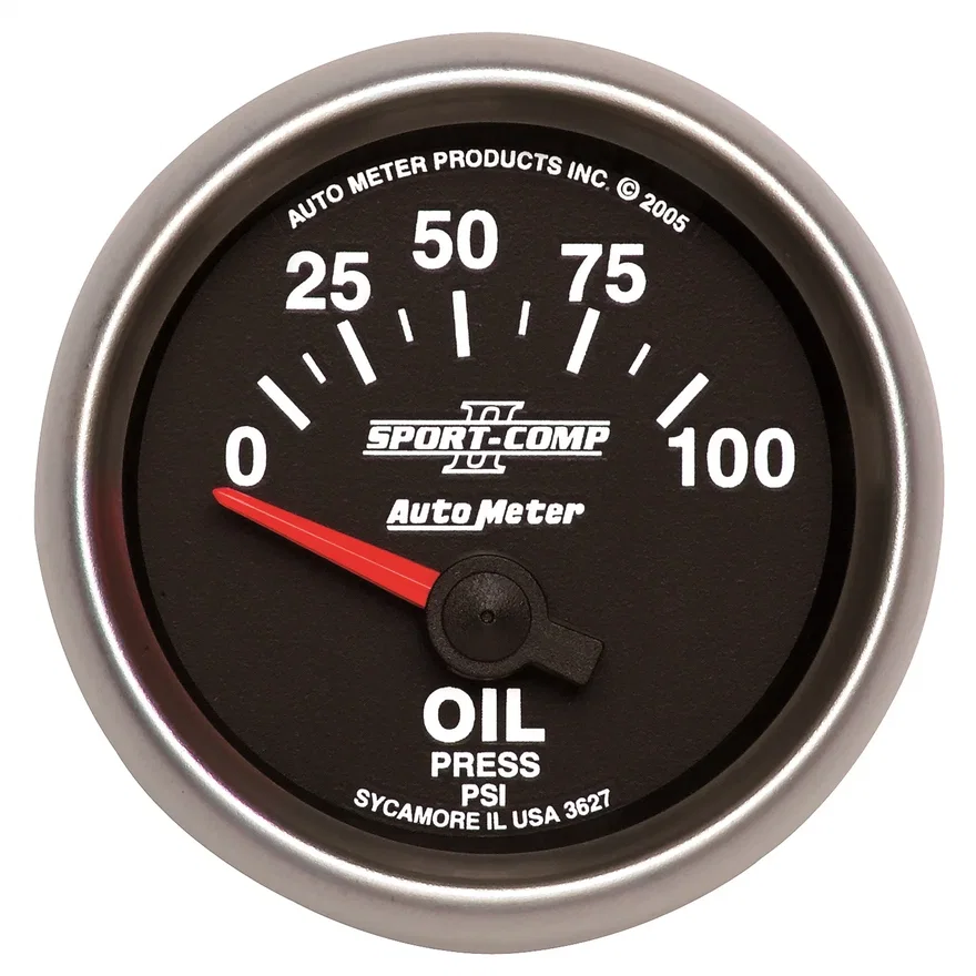 GAUGE; OIL PRESSURE; 2 1/16in.; 100PSI; ELECTRIC; SPORT-COMP II