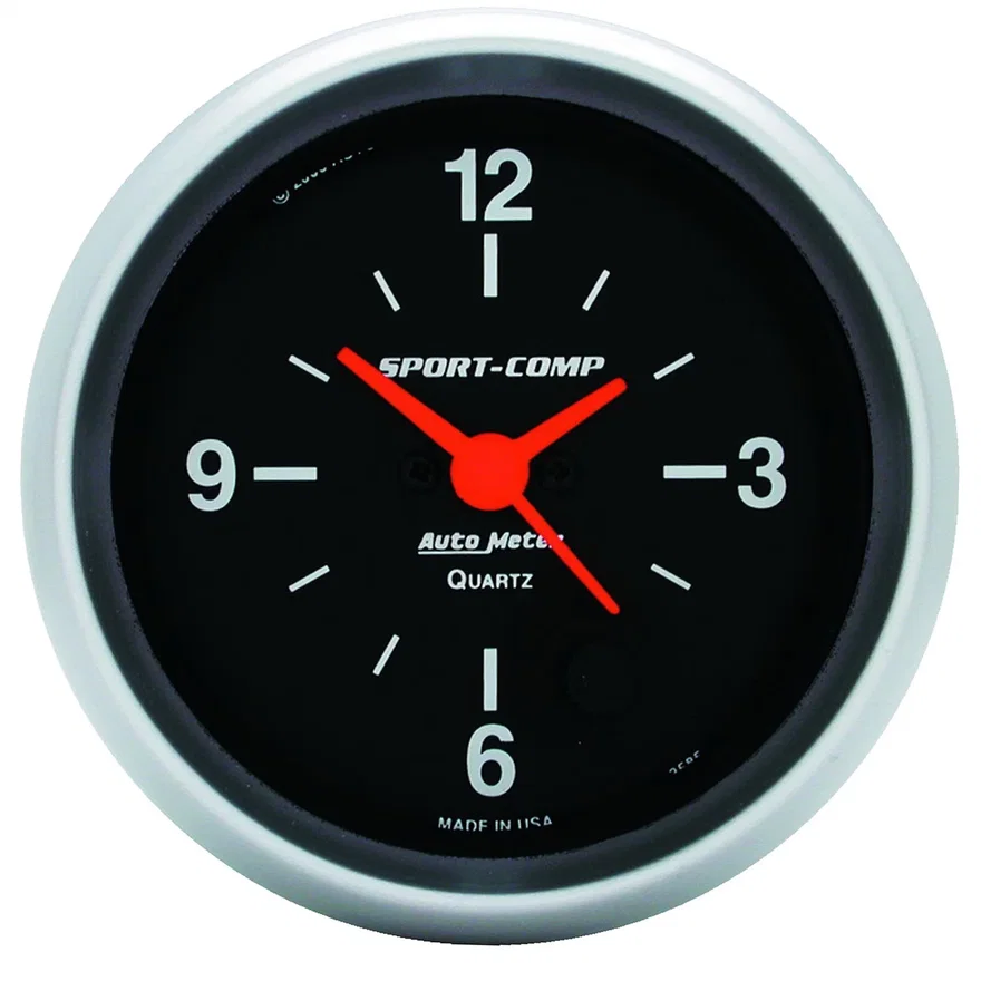 GAUGE; CLOCK; 2 5/8in.; 12HR; ANALOG; SPORT-COMP