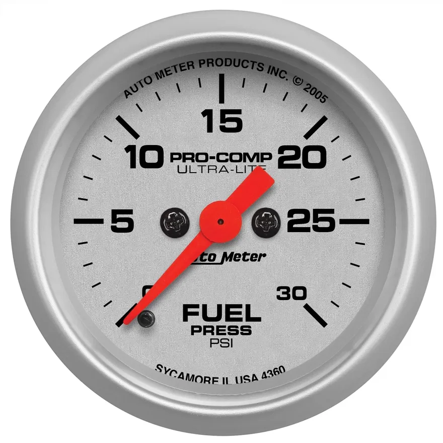 GAUGE; FUEL PRESSURE; 2 1/16in.; 30PSI; DIGITAL STEPPER MOTOR; ULTRA-LITE