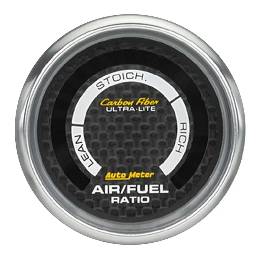 GAUGE; AIR/FUEL RATIO-NARROWBAND; 2 1/16in.; LEAN-RICH; LED ARRAY; CARBON FIBER
