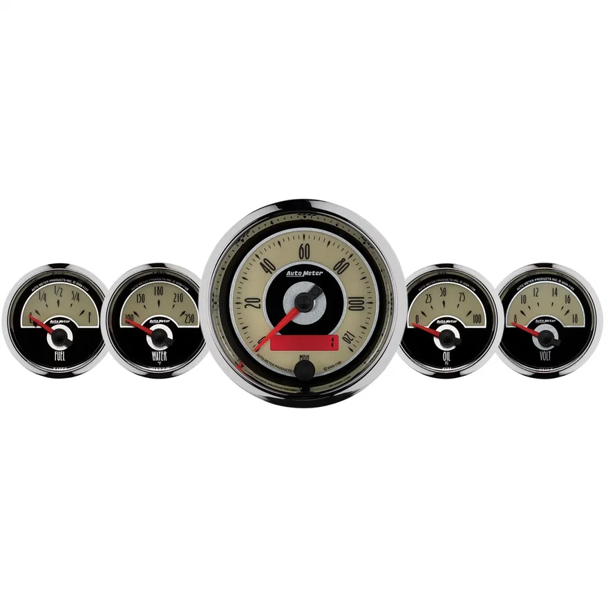 GAUGE KIT; 5 PC.; 3 3/8in./2 1/16in.; ELEC. SPEEDOMETER; CRUISER