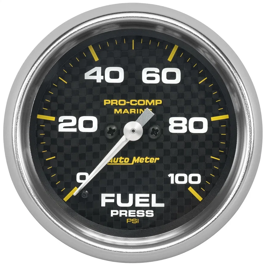 GAUGE; FUEL PRESSURE; 2 5/8in.; 100PSI; DIGITAL STEPPER MOTOR; MARINE CARBON FIB