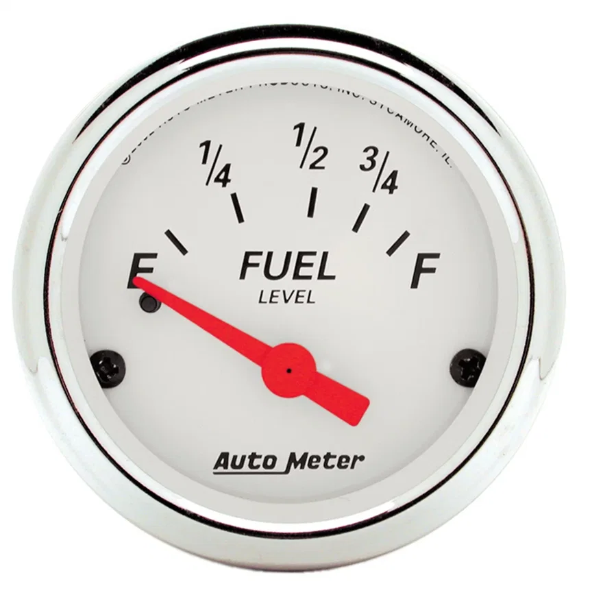 GAUGE; FUEL LEVEL; 2 1/16in.; 73OE TO 10OF; ELEC; ARCTIC WHITE