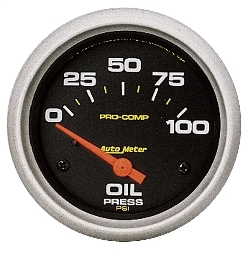 GAUGE; OIL PRESSURE; 2 5/8in.; 100PSI; ELECTRIC; PRO-COMP