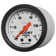 GAUGE; BOOST; 2 1/16in.; 15PSI; MECHANICAL; PHANTOM image 2