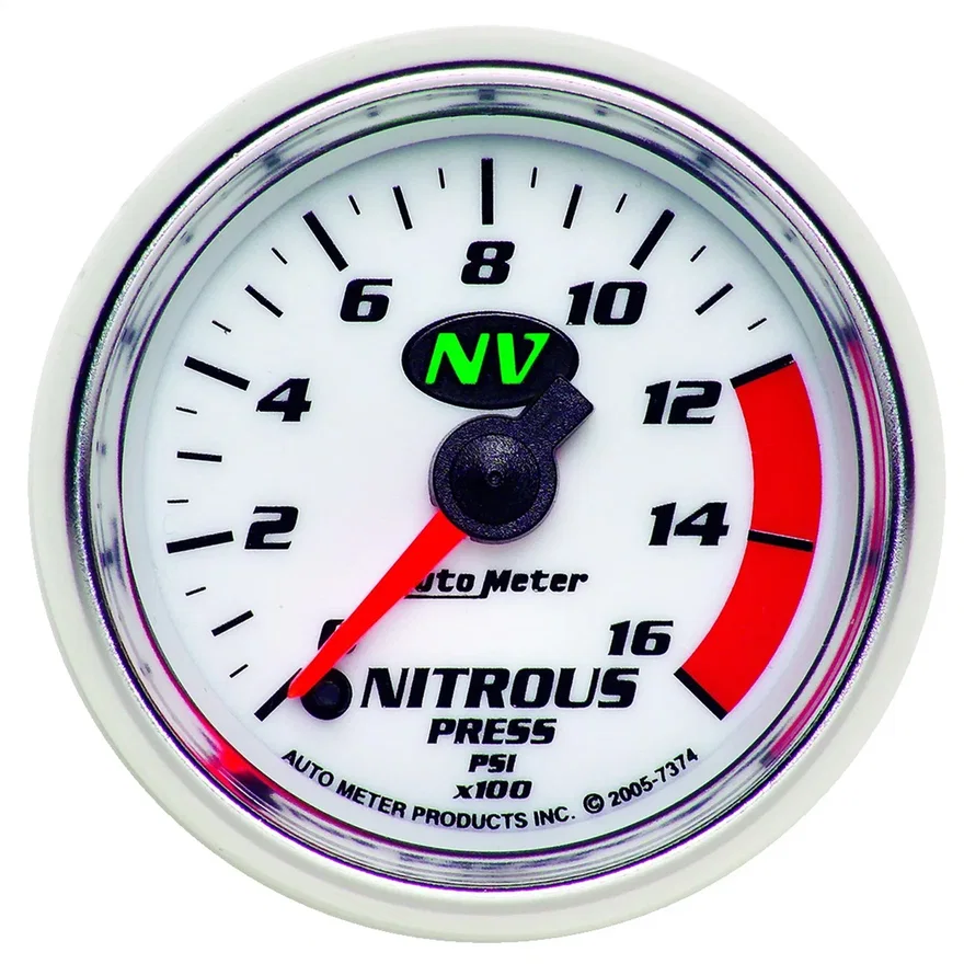 GAUGE; NITROUS PRESSURE; 2 1/16in.; 1600PSI; DIGITAL STEPPER MOTOR; NV