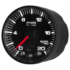GAUGE; PYRO. (EGT); 2 1/16in.; 2000deg.F; STEPPER MOTOR W/PEAK/WARN; BLK/BLK; SP image 4