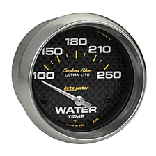 GAUGE; WATER TEMP; 2 5/8in.; 100-250deg.F; ELECTRIC; CARBON FIBER image 2