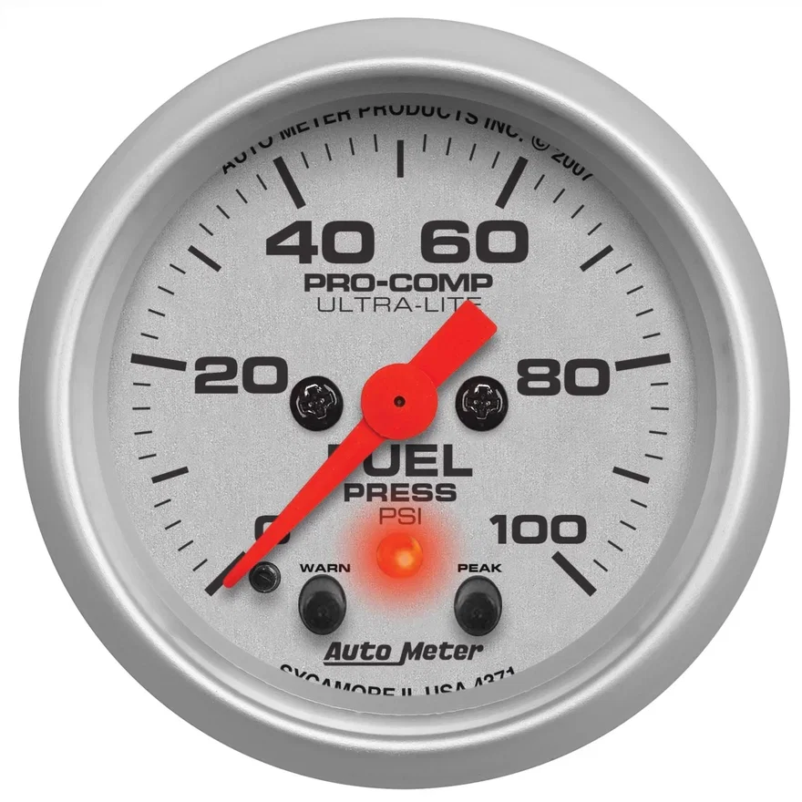 GAUGE; FUEL PRESS; 2 1/16in.; 100PSI; DIGITAL STEPPER MOTOR W/PK/WRN; ULTRA-LITE