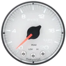 DIESEL GAUGE KIT; A-PILLAR; RAM 03-09; BOOST/EGT; 60PSI/2000deg.F; WHT; SPEK-PRO for Dodge image 4
