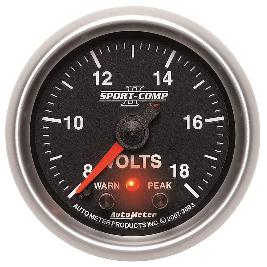 GAUGE; VOLTMETER; 2 1/16in.; 18V; DIGITAL STEPPER MOTOR W/PK/WRN; SPORT-COMP II