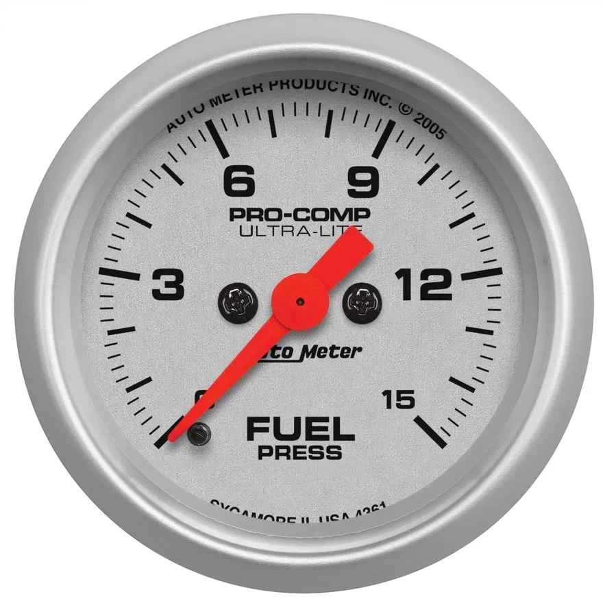GAUGE; FUEL PRESSURE; 2 1/16in.; 15PSI; DIGITAL STEPPER MOTOR; ULTRA-LITE