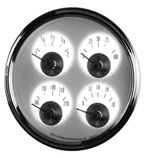 GAUGE; QUAD; 5in.; 240OE-33OF; ELEC; PRESTIGE PEARL image 3