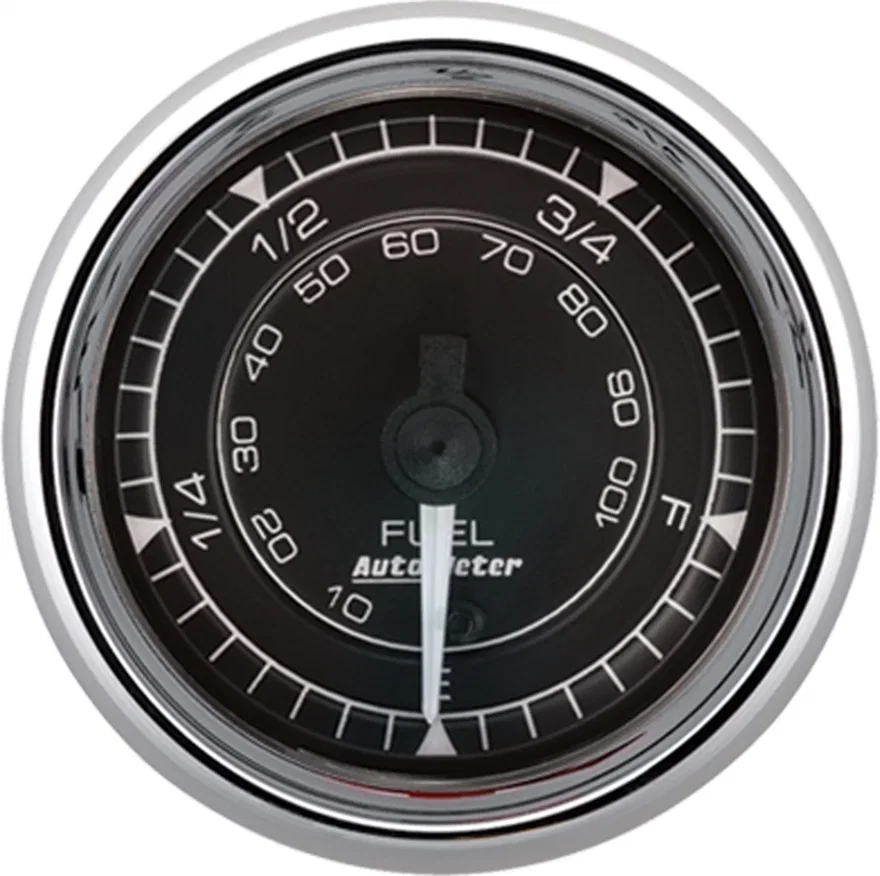 GAUGE; FUEL LEVEL; 2 1/16in.; 73OE TO 10OF; ELEC; CHRONO CHROME