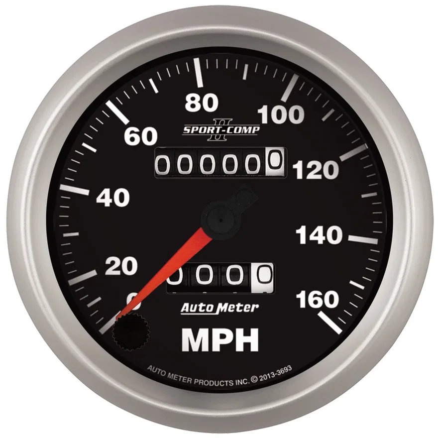 GAUGE; SPEEDOMETER; 3 3/8in.; 160MPH; MECHANICAL; SPORT-COMP II