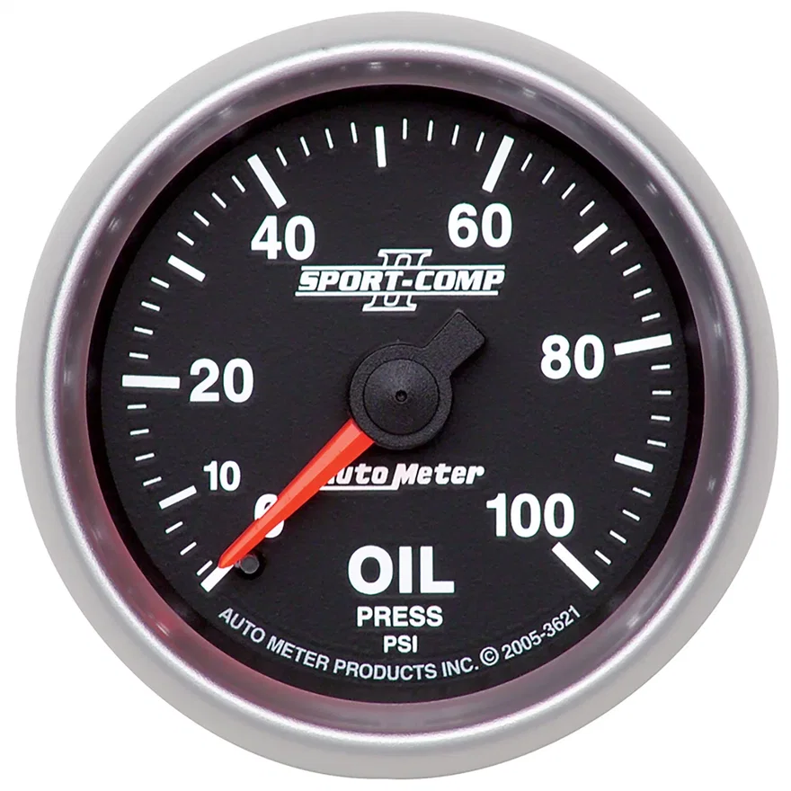 GAUGE; OIL PRESSURE; 2 1/16in.; 100PSI; MECHANICAL; SPORT-COMP II