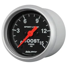 GAUGE; BOOST; 2 1/16in.; 15PSI; DIGITAL STEPPER MOTOR; SPORT-COMP image 2
