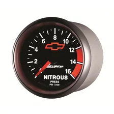 GAUGE; NITROUS PRESSURE; 2 1/16in.; 1600PSI; DIGITAL STEPPER MOTOR; CHEVY RED BO image 2