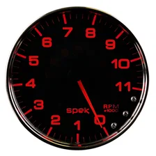 GAUGE; TACHOMETER; 5in.; 11K RPM; W/SHIFT LIGHT/PEAK MEM; BLACK/CHROME; SPEK-PRO image 3