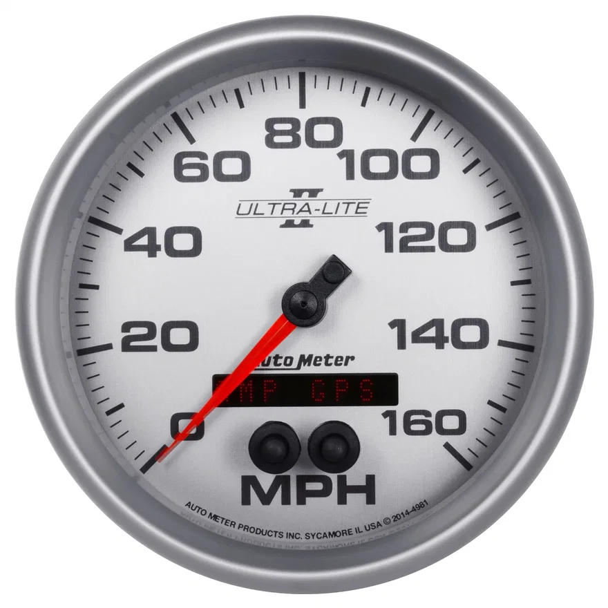 GAUGE; SPEEDOMETER; 5in.; 160MPH; GPS; ULTRA-LITE II