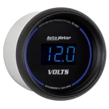 GAUGE; VOLTMETER; 2 1/16in.; 18V; DIGITAL; BLACK DIAL W/BLUE LED image 3
