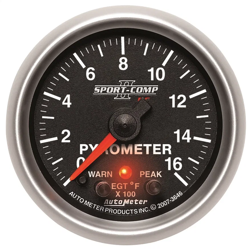 GAUGE; PYROMETER (EGT); 2 1/16in.; 1600deg.F; STEPPER MOTOR W/PK/WRN; SPORT-COMP