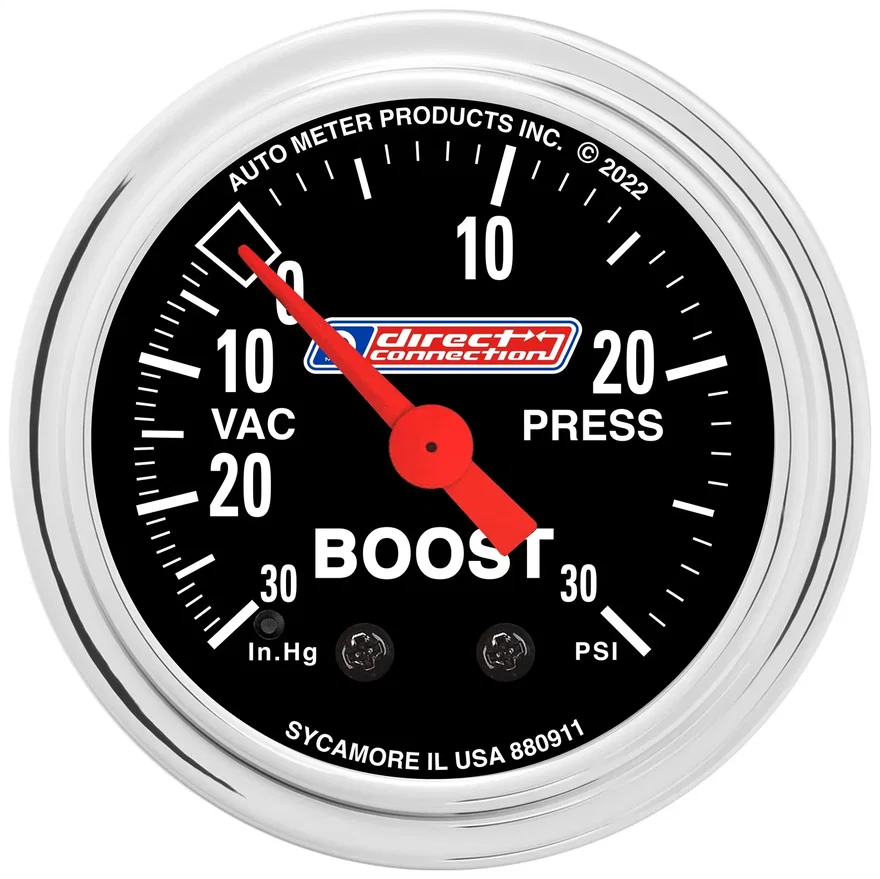 GAUGE; VAC/BOOST; 2 1/16in.; 30INHG-30PSI; MECH; MOPAR DIRECT CONNECTION