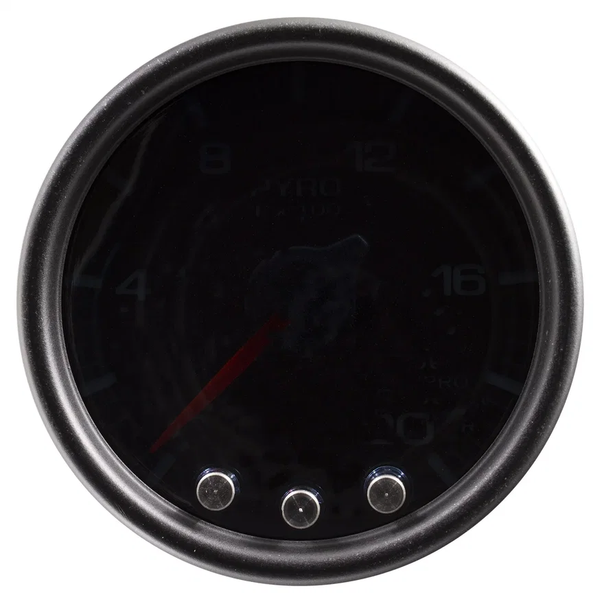 GAUGE; PYRO. (EGT); 2 1/16in.; 2000deg.F; STEPPER MOTOR W/PEAK/WRN; BK/SMK/BK; S