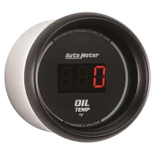 GAUGE; OIL TEMP; 2 1/16in.; 340deg.F; DIGITAL; BLACK DIAL W/RED LED image 3